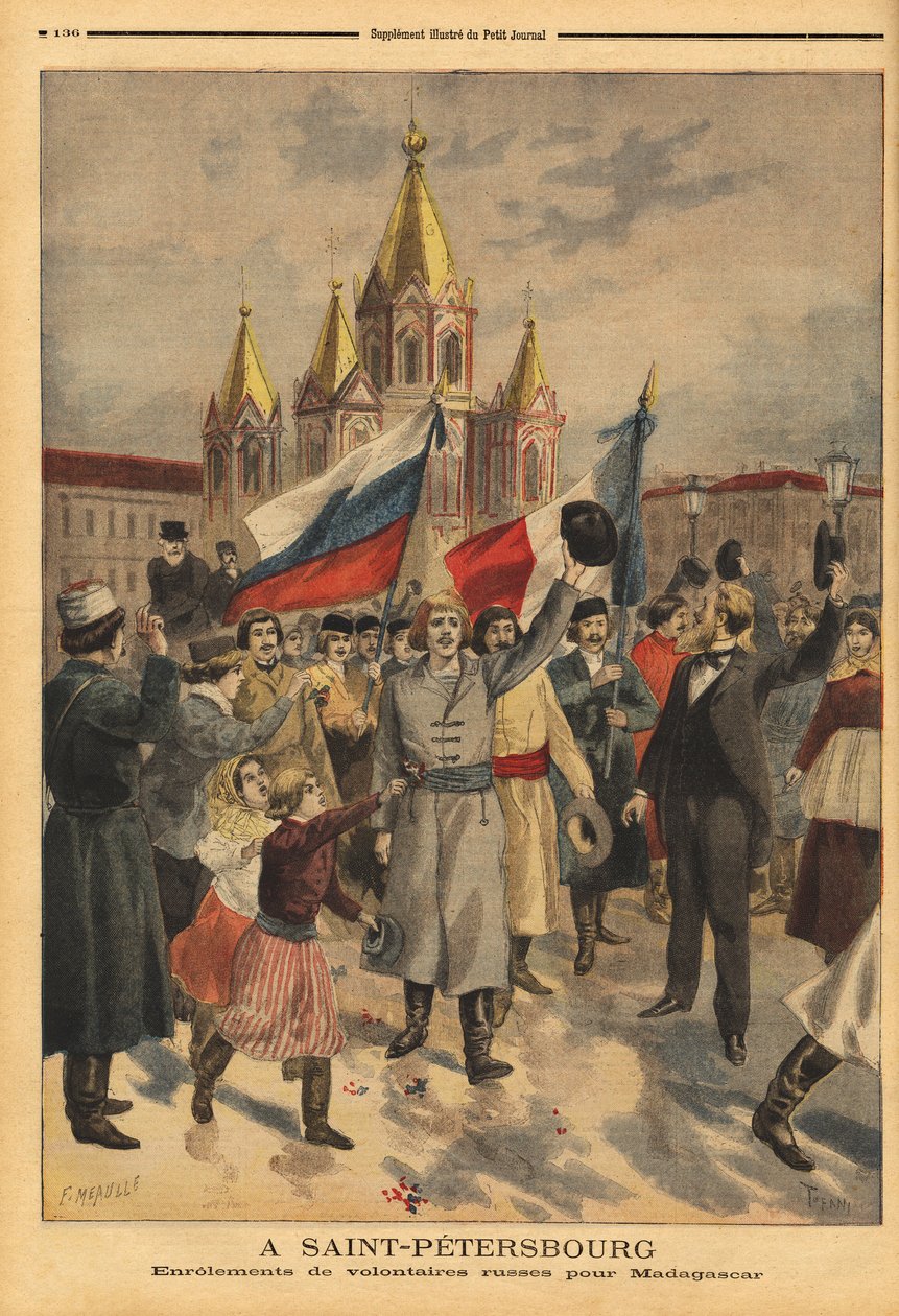 Volontaires russes à Saint-Pétersbourg pour l
