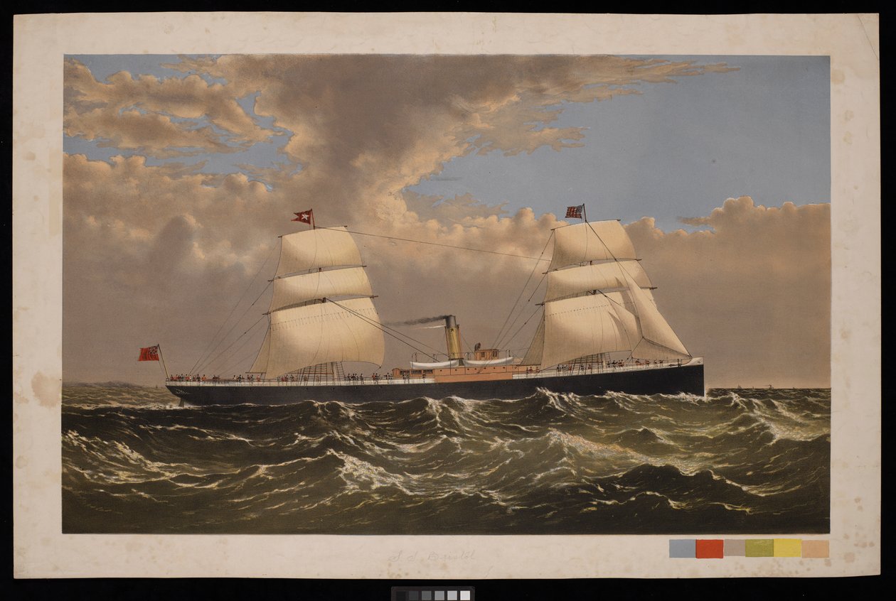 S S Bristol, White Star Line, c.1875 - Unknown artist