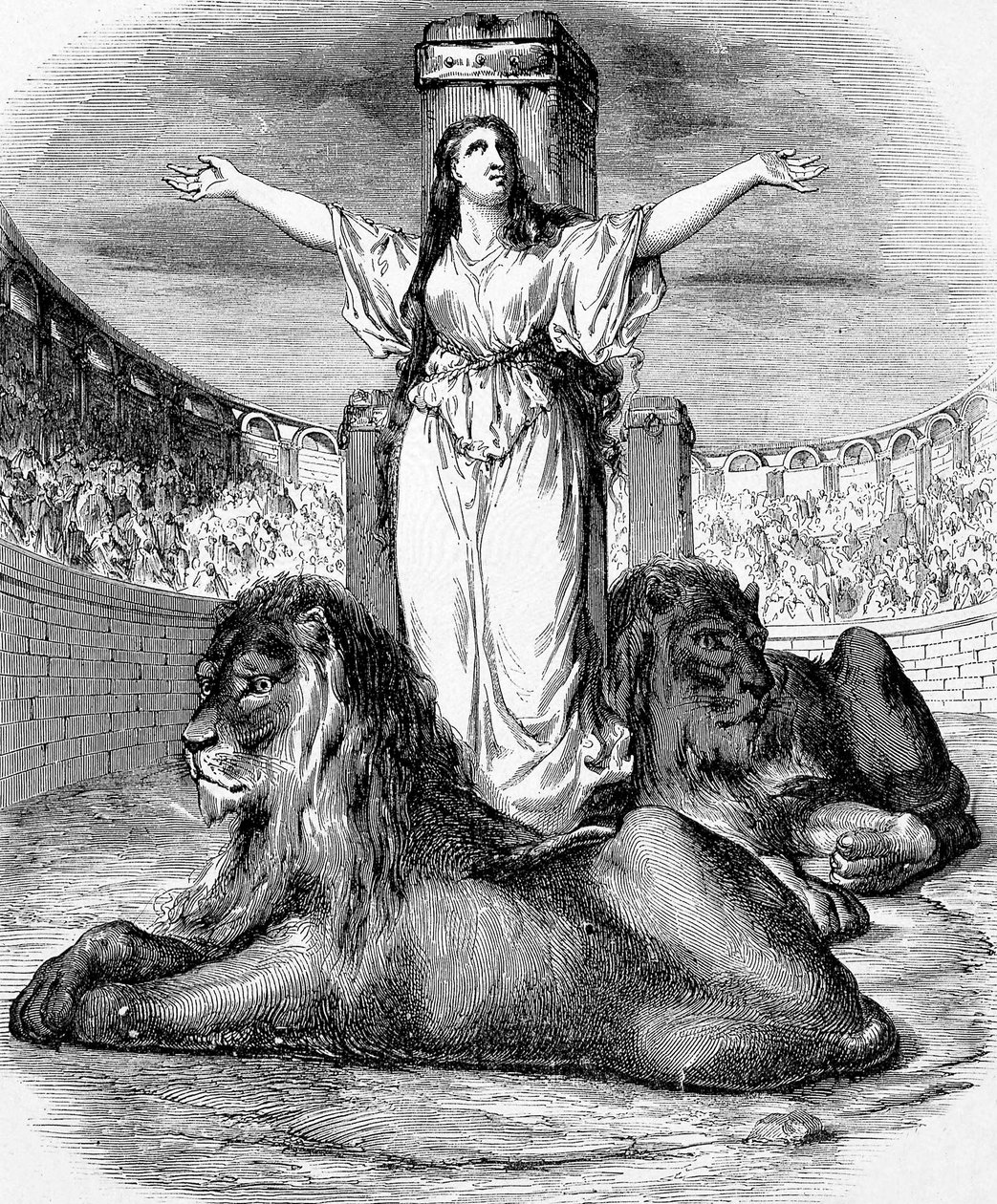 Sainte Blandine, jeune esclave chrétienne, martyrisée dans l