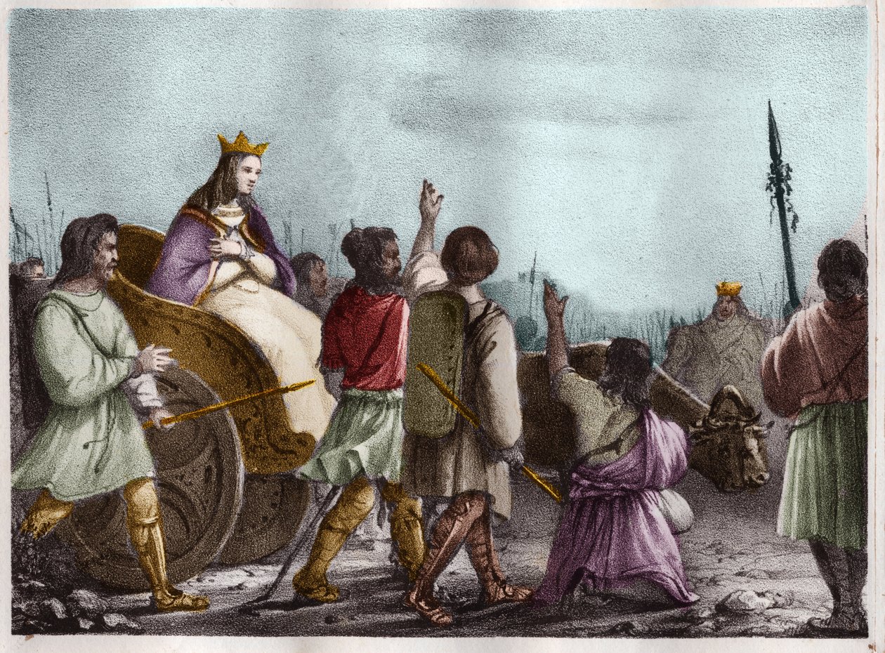 Sainte Clotilde, reine des Francs (v. 475-545), épouse de Clovis Ier - Unknown artist