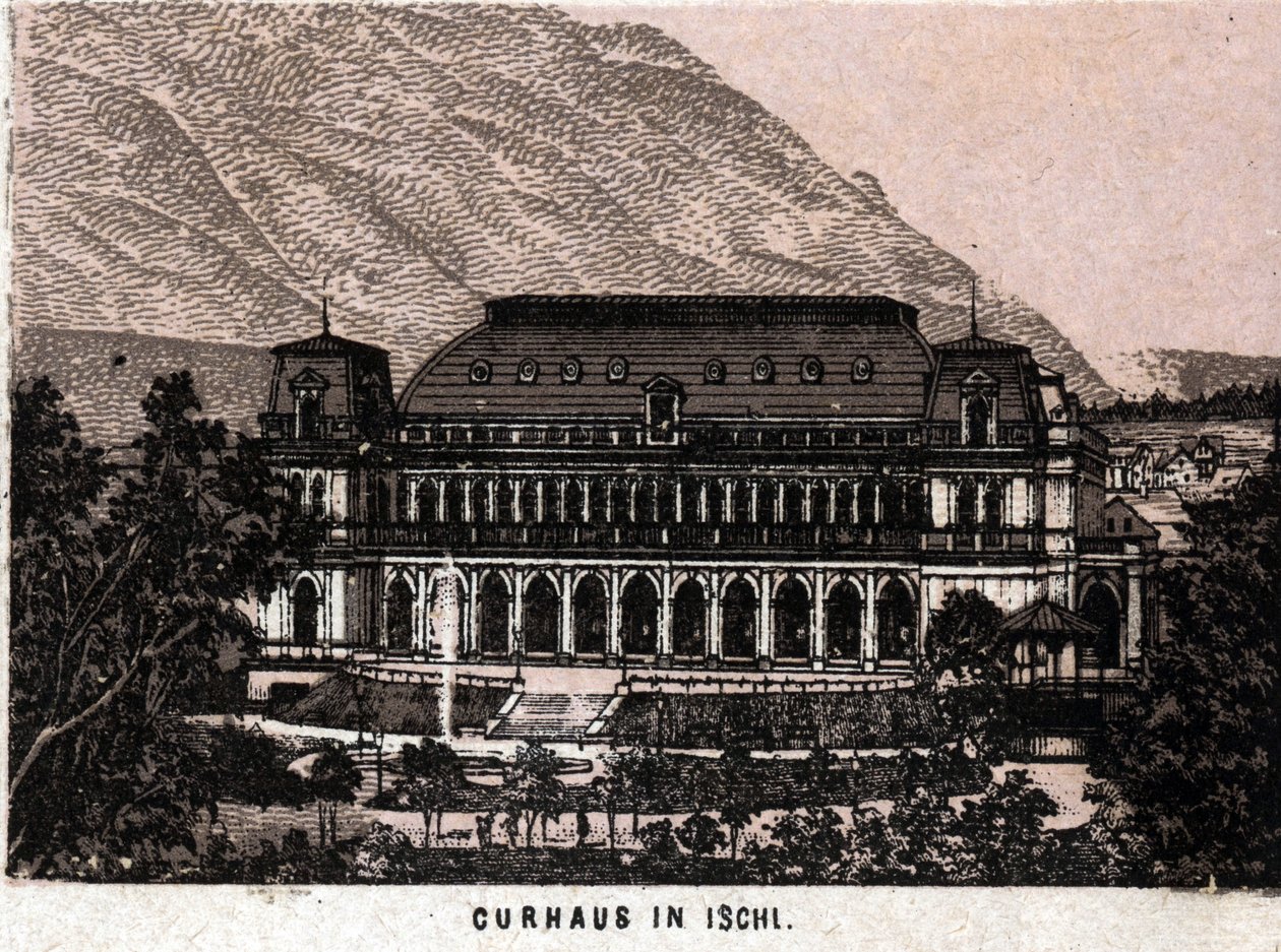 Région du Salzkammergut, Autriche : vue du Curhaus à Ischl - Unknown artist
