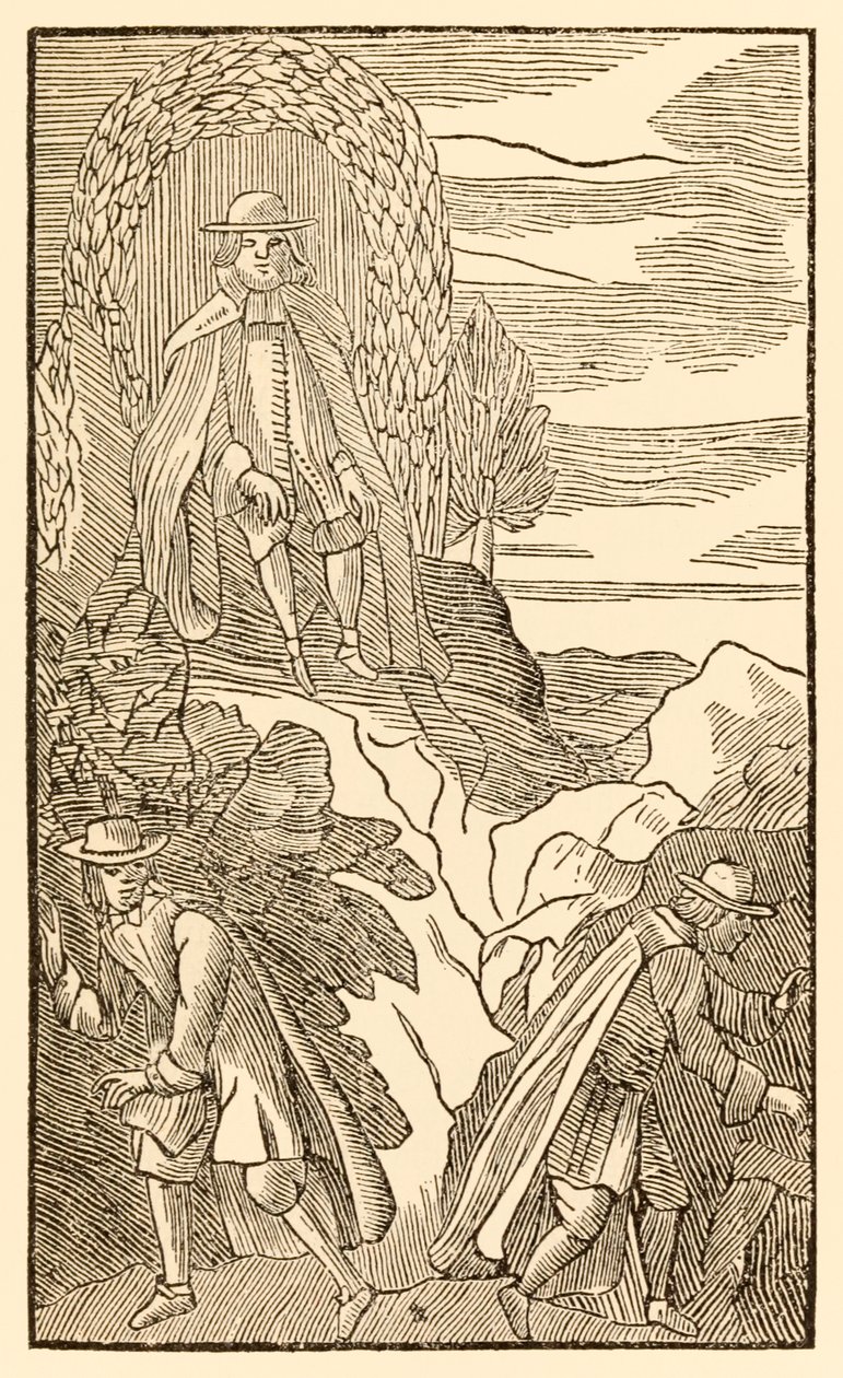 Doivent-ils qui commencent mal finir correctement? de The Pilgrims Progress From This World, To That Which Is To Come par John Bunyan (1628-1688) Le chrétien grimpe la colline de la difficulté en connaissant le bon chemin - Unknown
