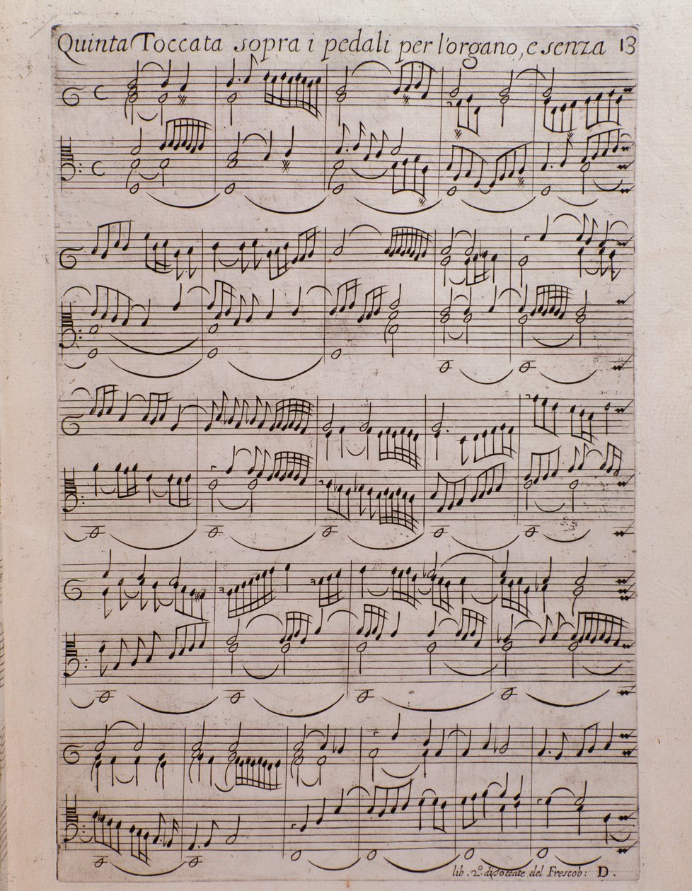 Page de partition du Deuxième livre de toccates par Girolamo Frescobaldi - Unknown artist