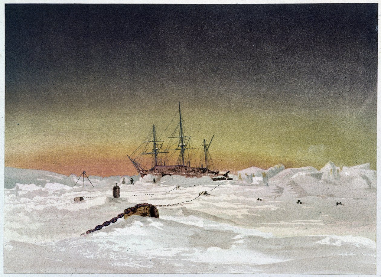 Navire dans la glace - dans « Les rivages de la mer polaire, récit d