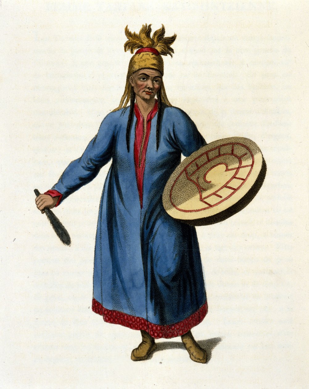 Chaman sibérien. Gravure du 19ème siècle - Unknown artist