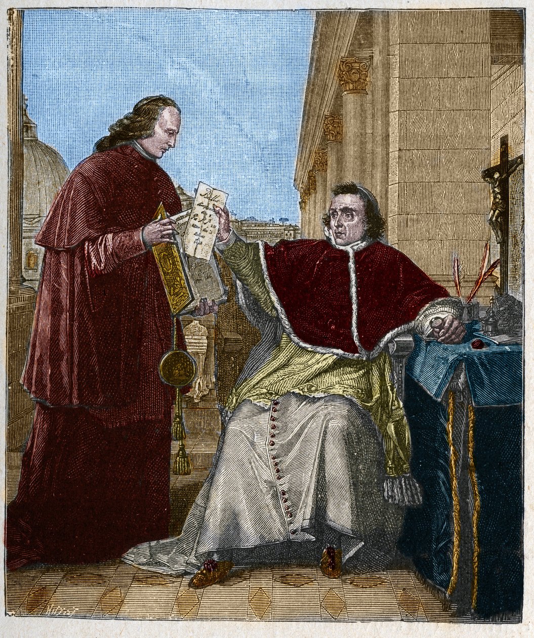 Signature du Concordat entre la France et le Saint-Siège, par le Pape Pie VII, le 15 août - Unknown artist