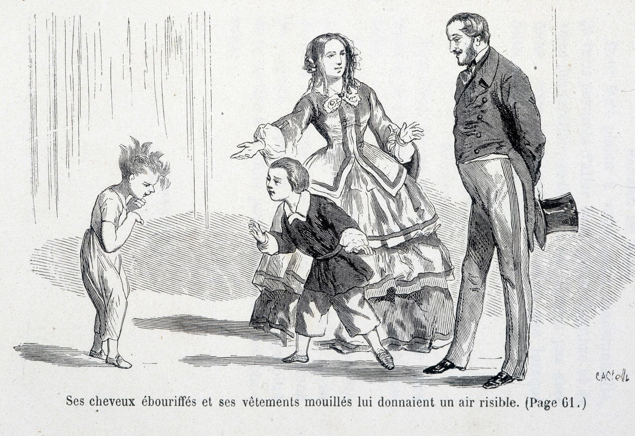 Sophie mouillée - dans "Les Malheurs de Sophie" de la Comtesse de Ségur, Hachette - Unknown artist