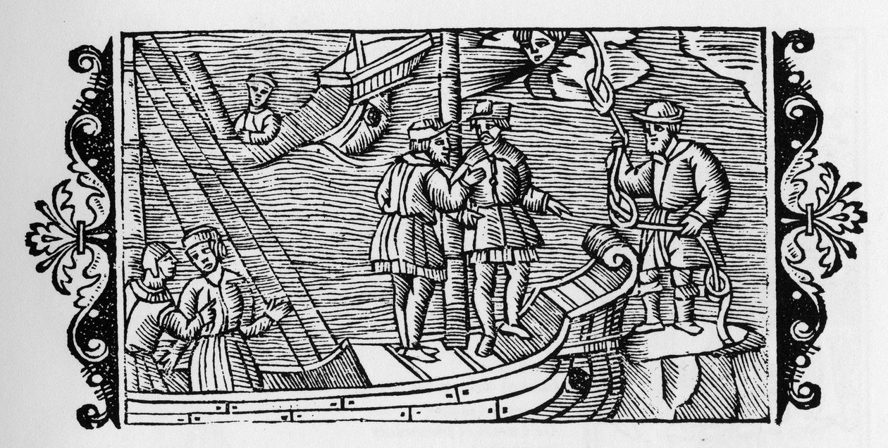 Sorcier vendant aux marins les vents enfermés dans les trois nœuds d