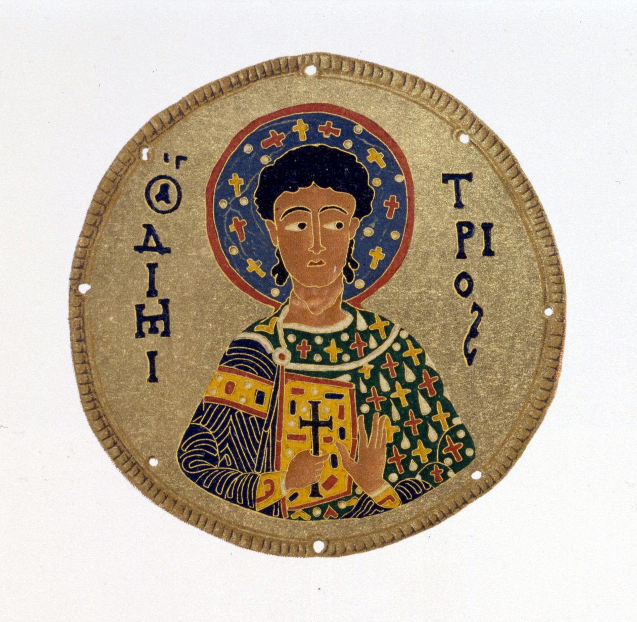 Saint Démétrius - dans "Histoire et Monuments des Émaux Byzantins" par N. Kondakow. Chromolithographie 1892 - Unknown artist