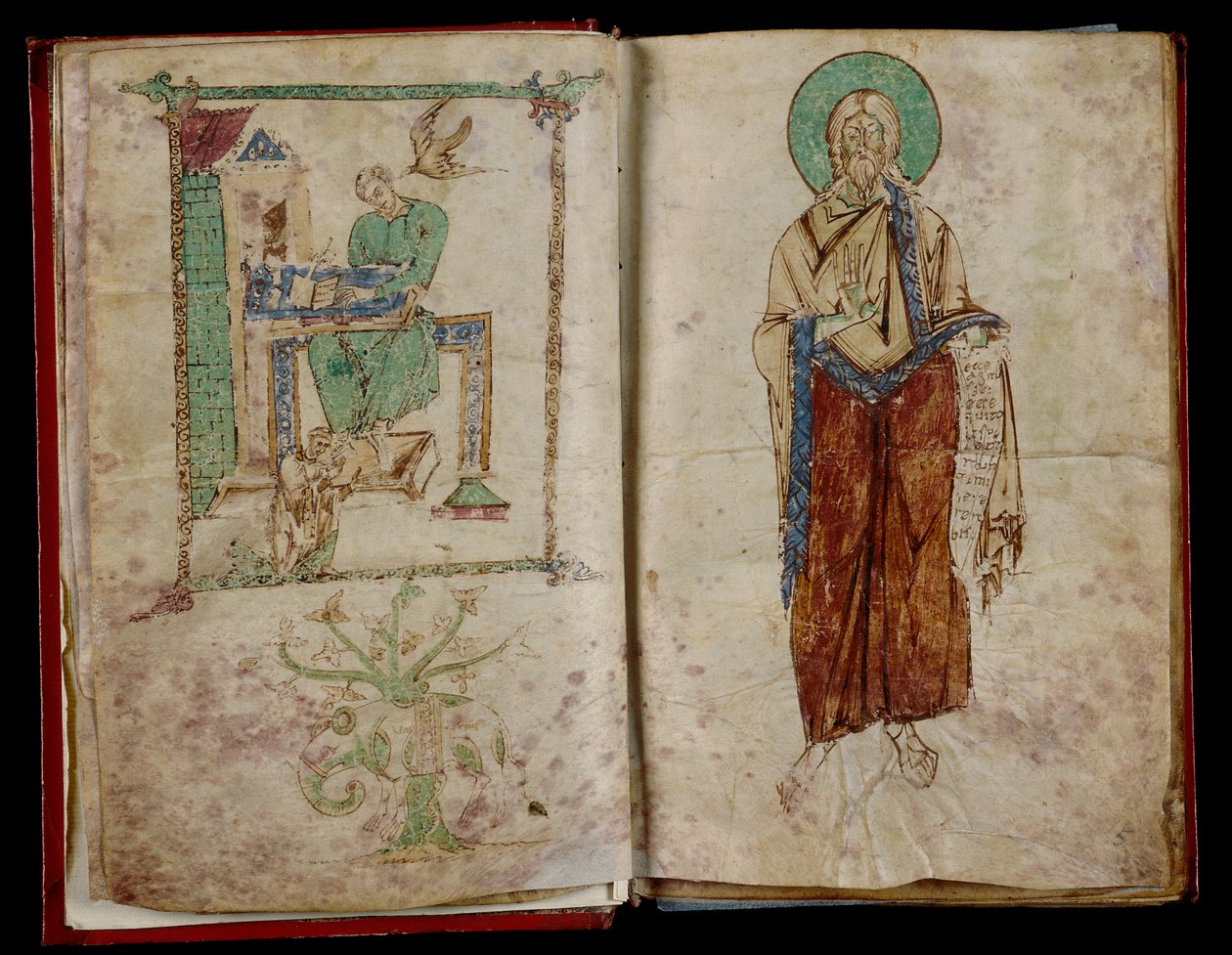 Saint Jean et le Saint-Esprit qui inspire Saint Grégoire : graduale 6B 59 - Unknown
