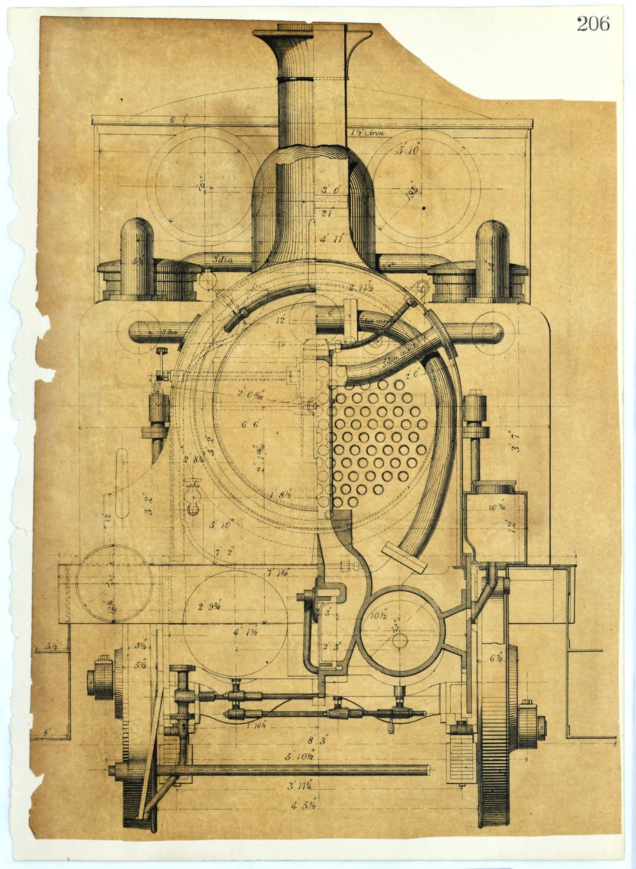 Locomotive à vapeur - Unknown artist