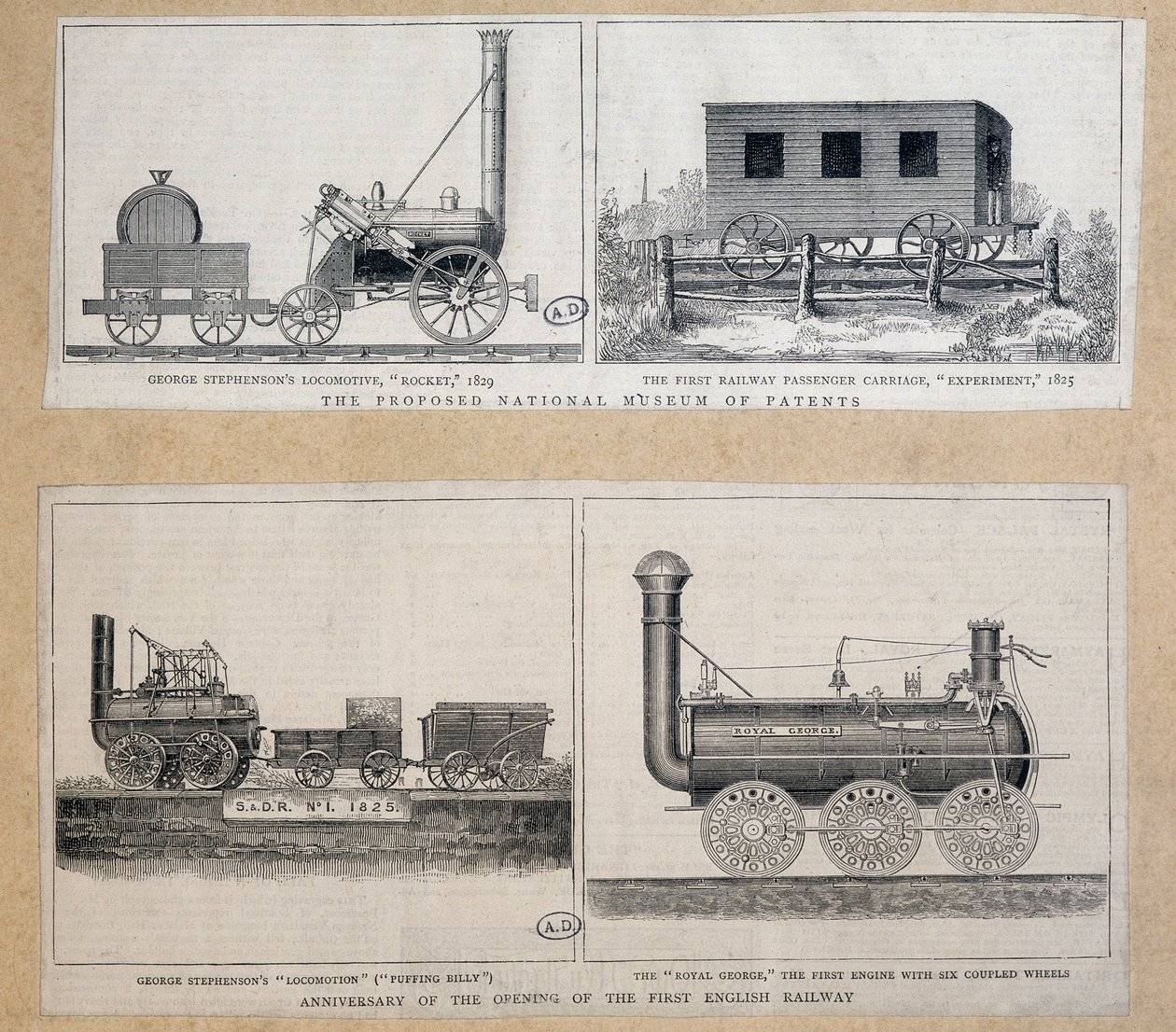Locomotive « Rocket » de Stephenson - Unknown artist