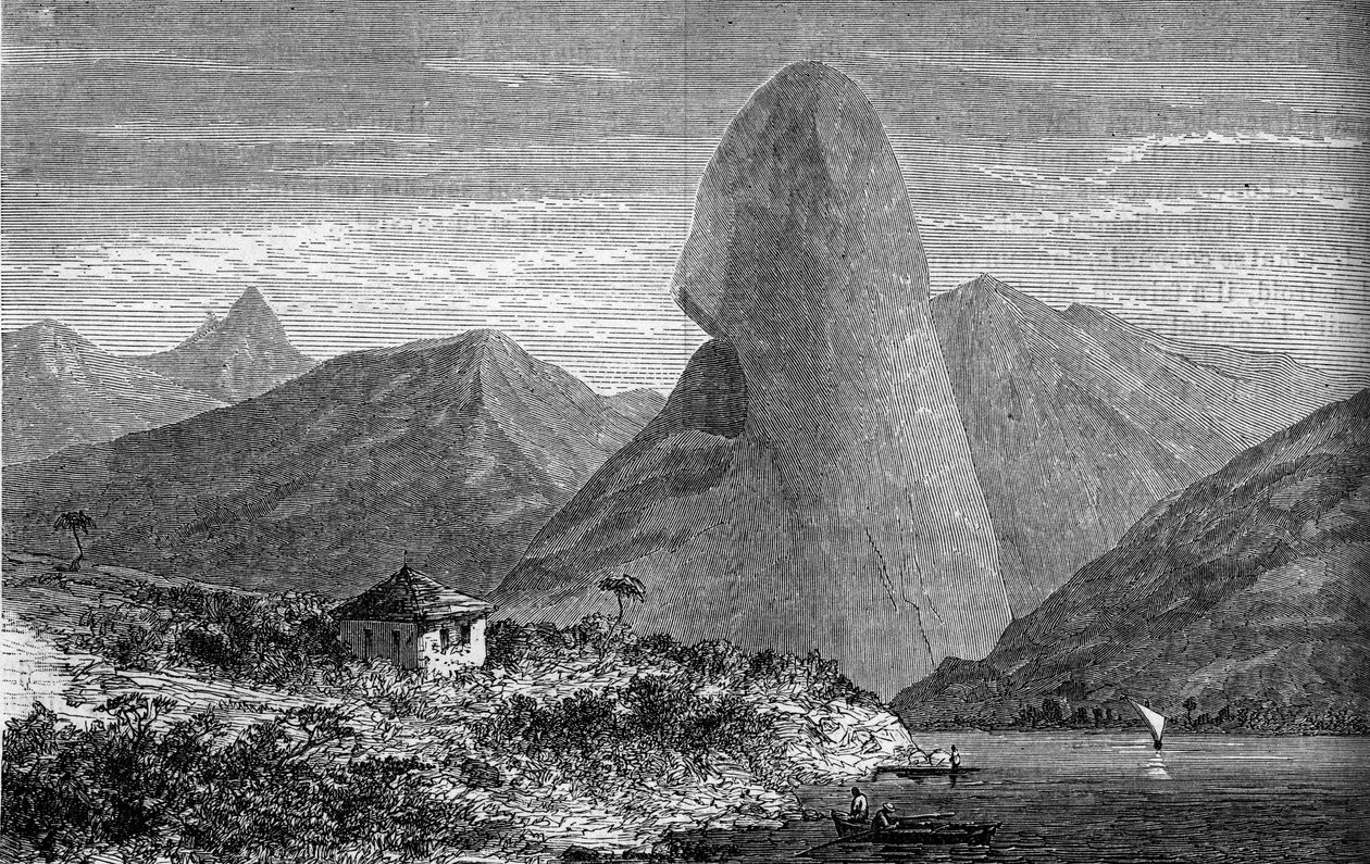 Pain de sucre, près de Rio de Janeiro, Brésil. Gravure dans « Le Journal de la jeunesse » - Unknown artist