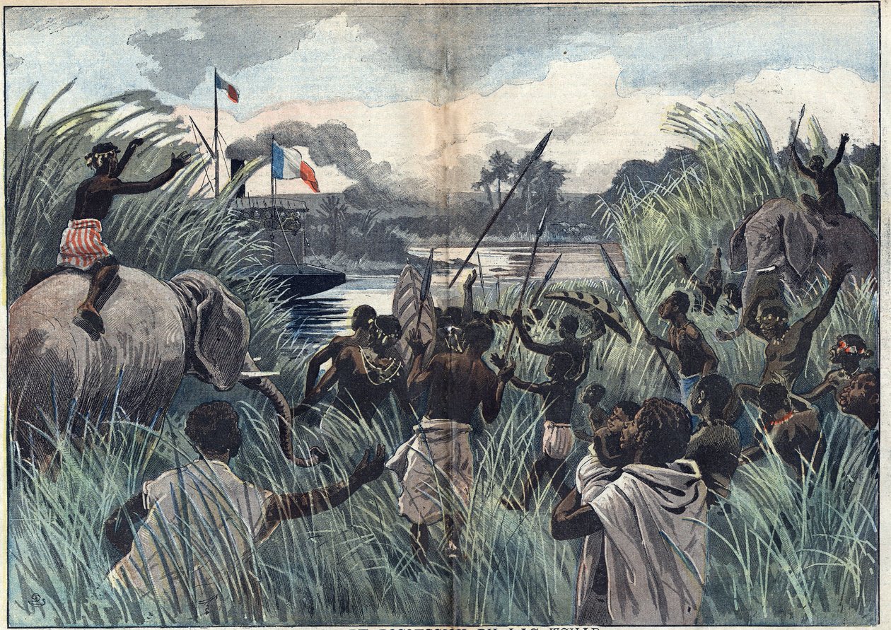 Prise de possession du lac Tchad (Afrique) - Unknown artist