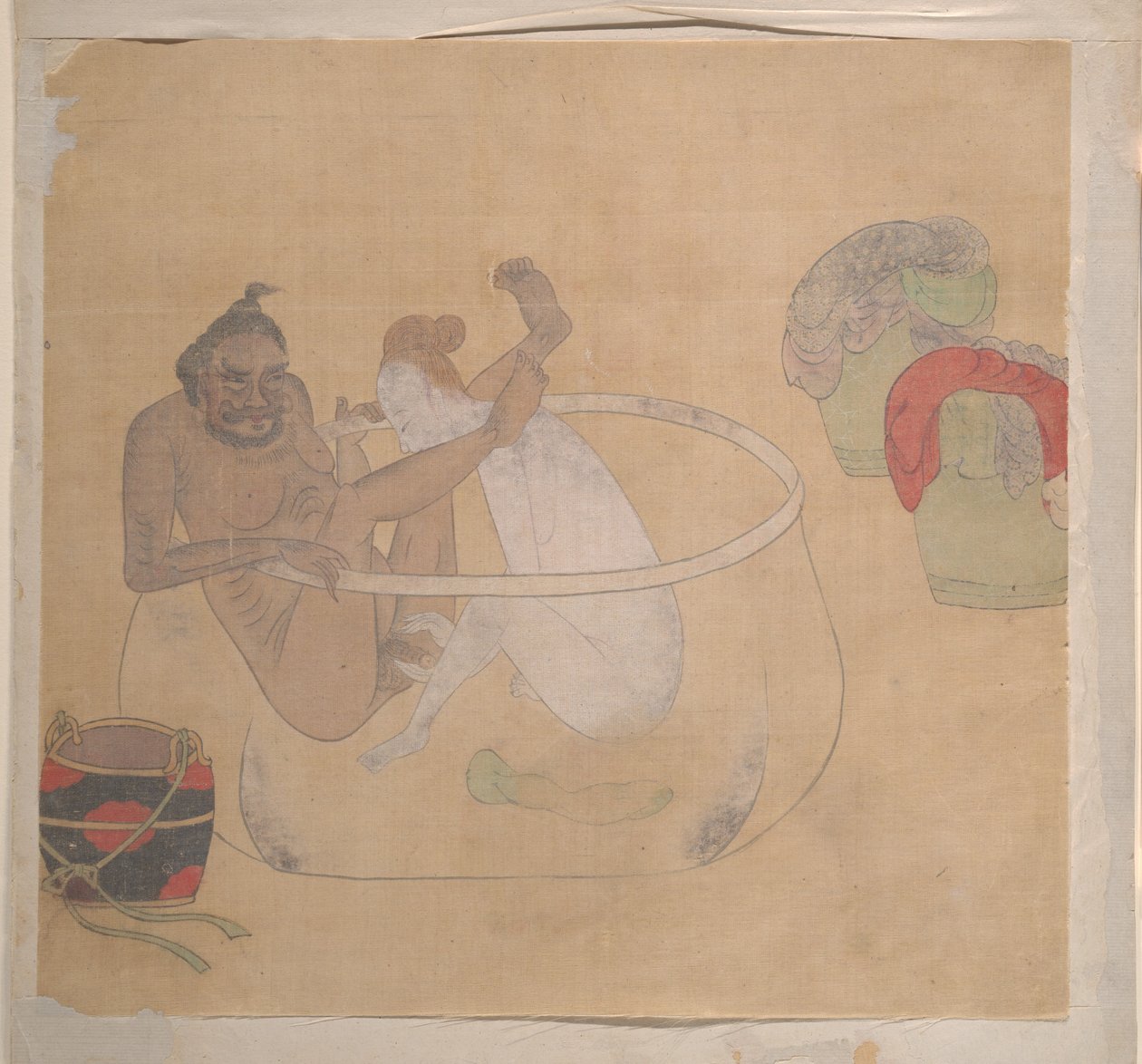 Officier tartare avec dame blonde - Unknown Artist