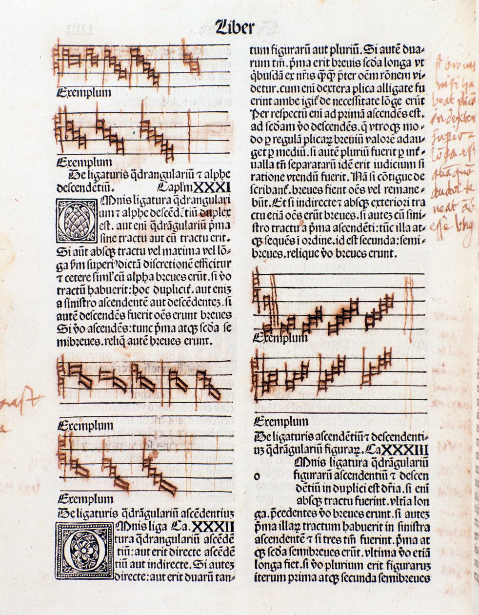 Page de texte et annotations manuscrites de L