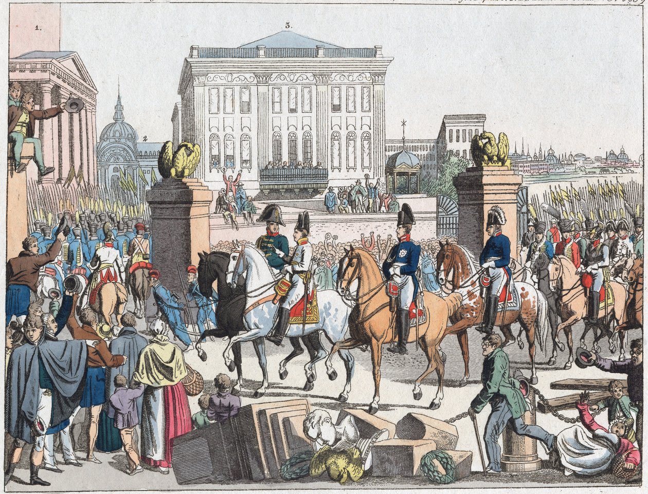 Les forces alliées entrant dans Paris le 31 mars - Unknown artist