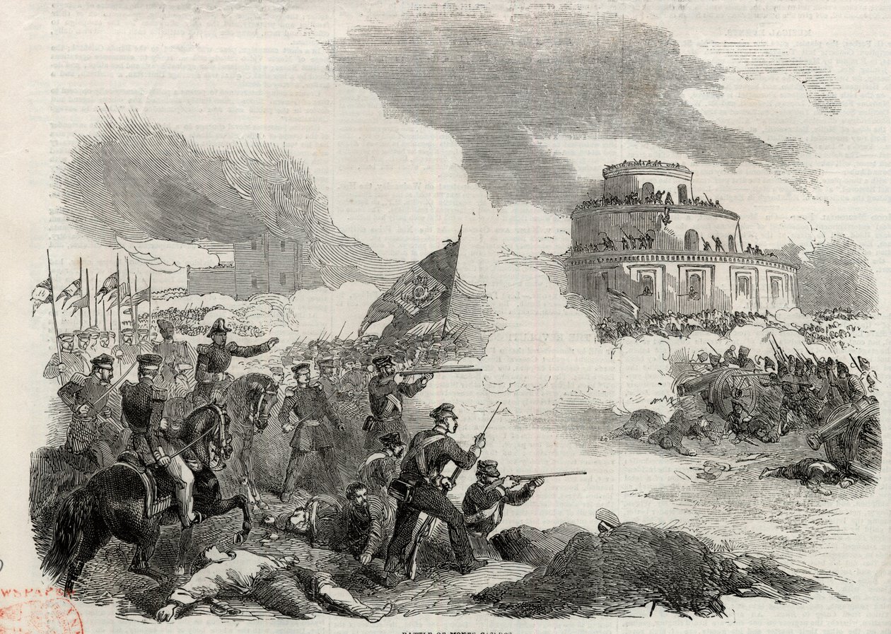 La bataille de Monte Caseros en avril 1852 - Unknown artist