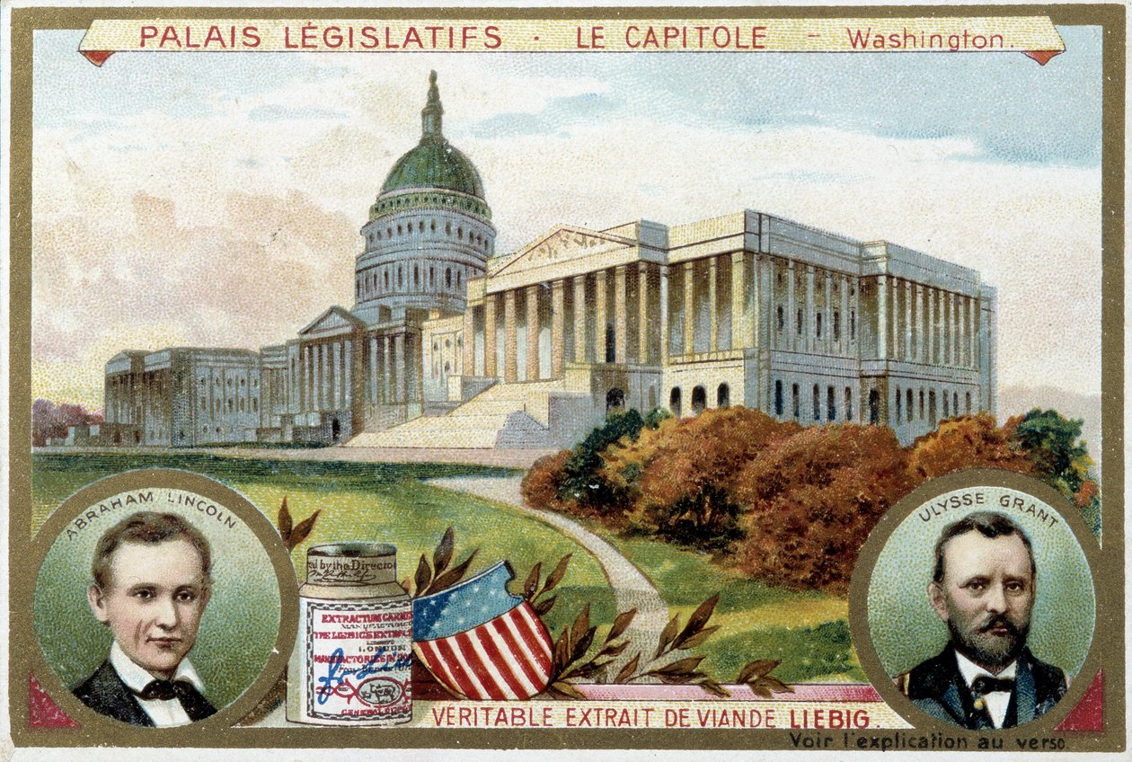 Le Capitole, Palais du Congrès américain, Washington (USA), avec portraits d