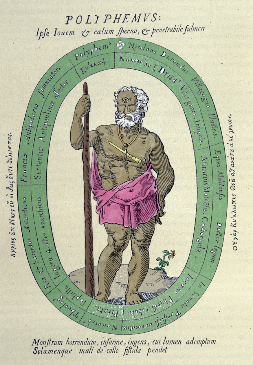Le Cyclope Polyphème (Poliphémus), satire contre Nicolas Durand de Villegagnon, militaire et explorateur français (1510-1571) - Unknown artist
