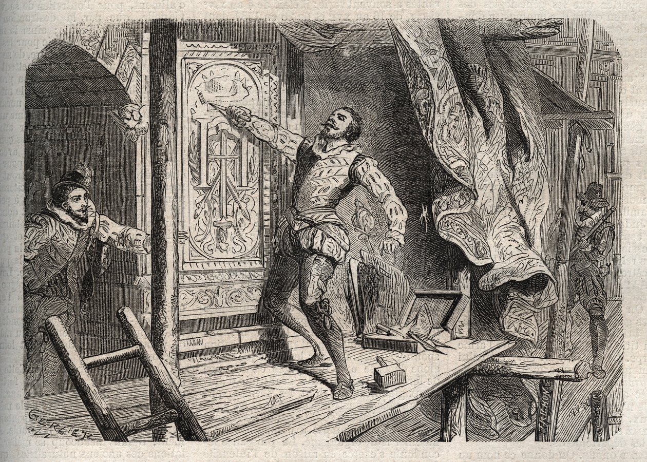 La mort de Jean Goujon (1510-1562 ou 1569) (gravure dans 