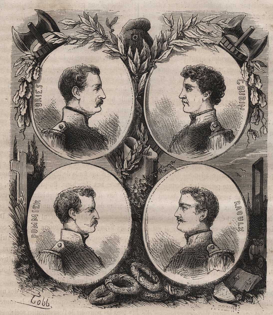 Les Quatre Sergents de La Rochelle (gravure) - Unknown artist