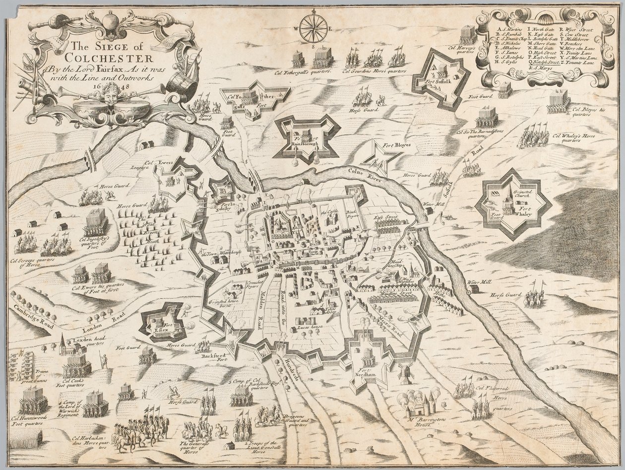 Le siège de Colchester par le Lord Fairfax, tel qu