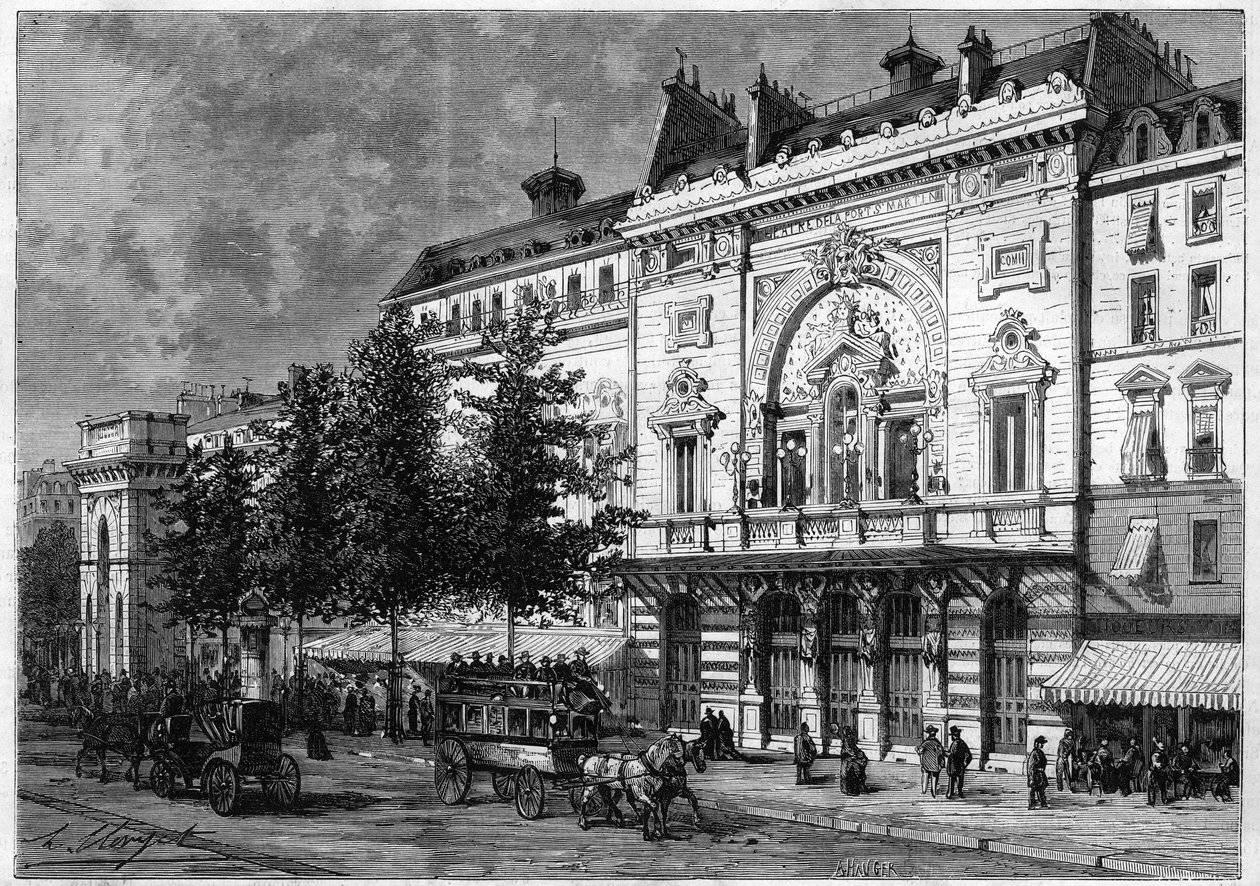 Le Théâtre de la Porte Saint-Martin à Paris en 1873. - Unknown artist
