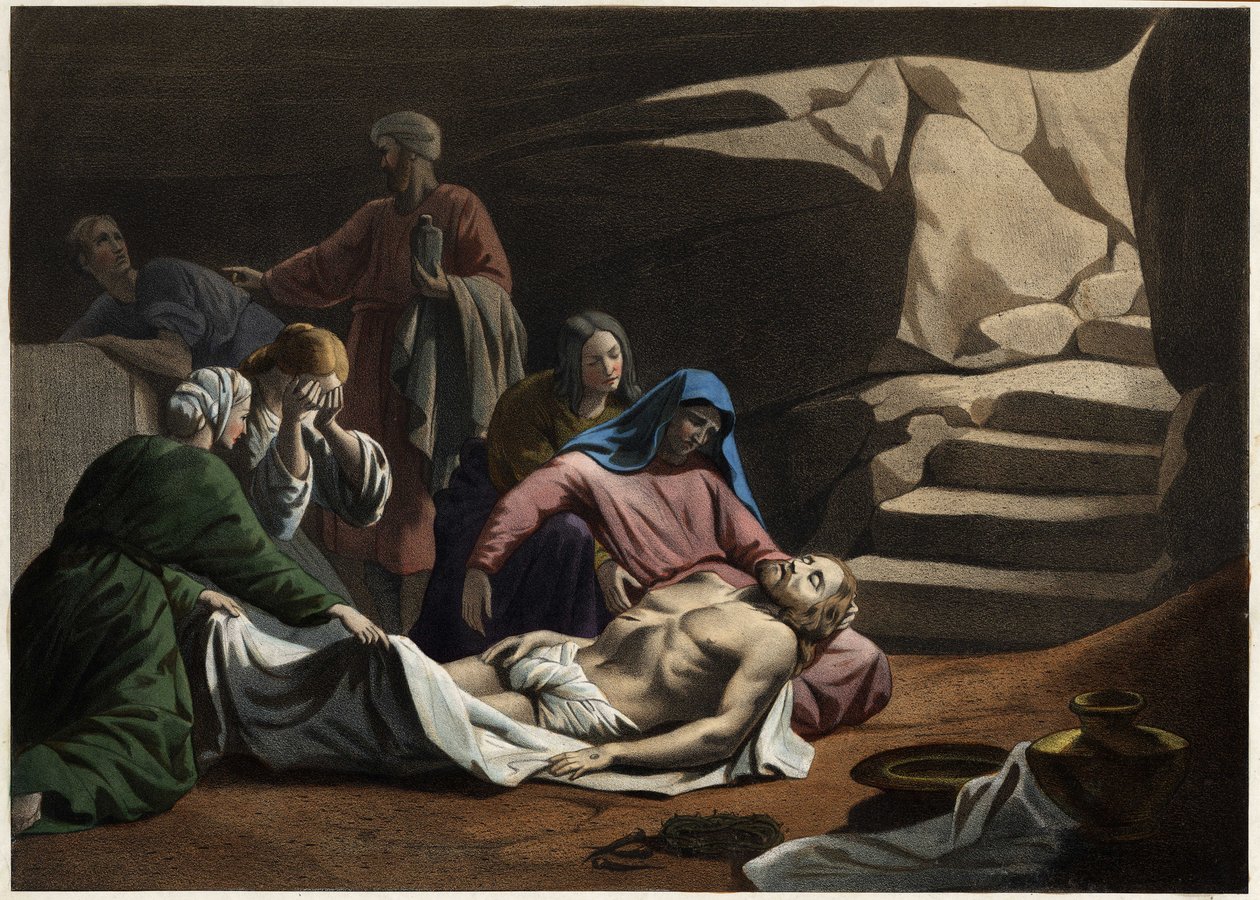 Le tombeau du Christ. Gravure anonyme du milieu du 19ème siècle - Unknown artist