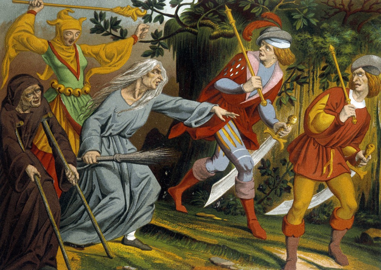Le mendiant, le fou, la sorcière et les sergents d