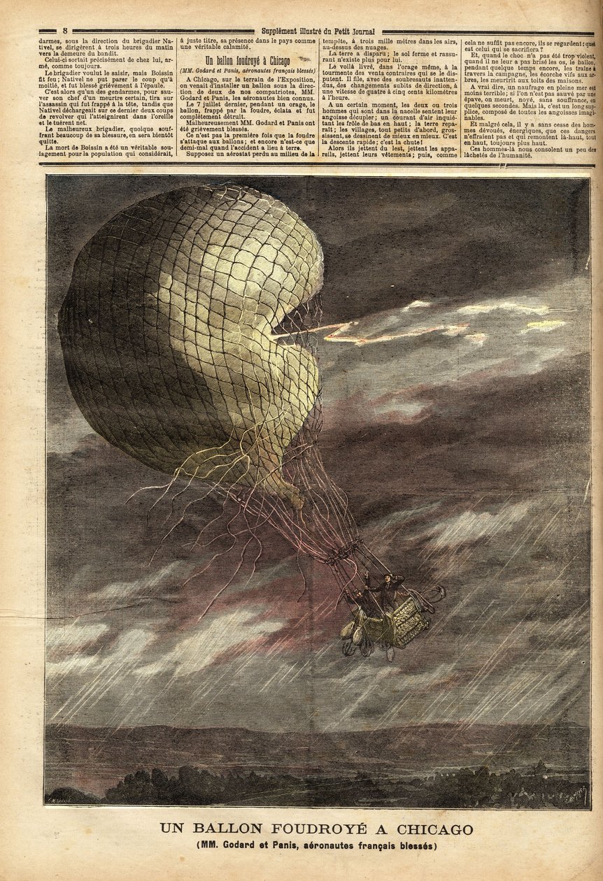 Le ballon captif des Messieurs Godard et Panis, victime d