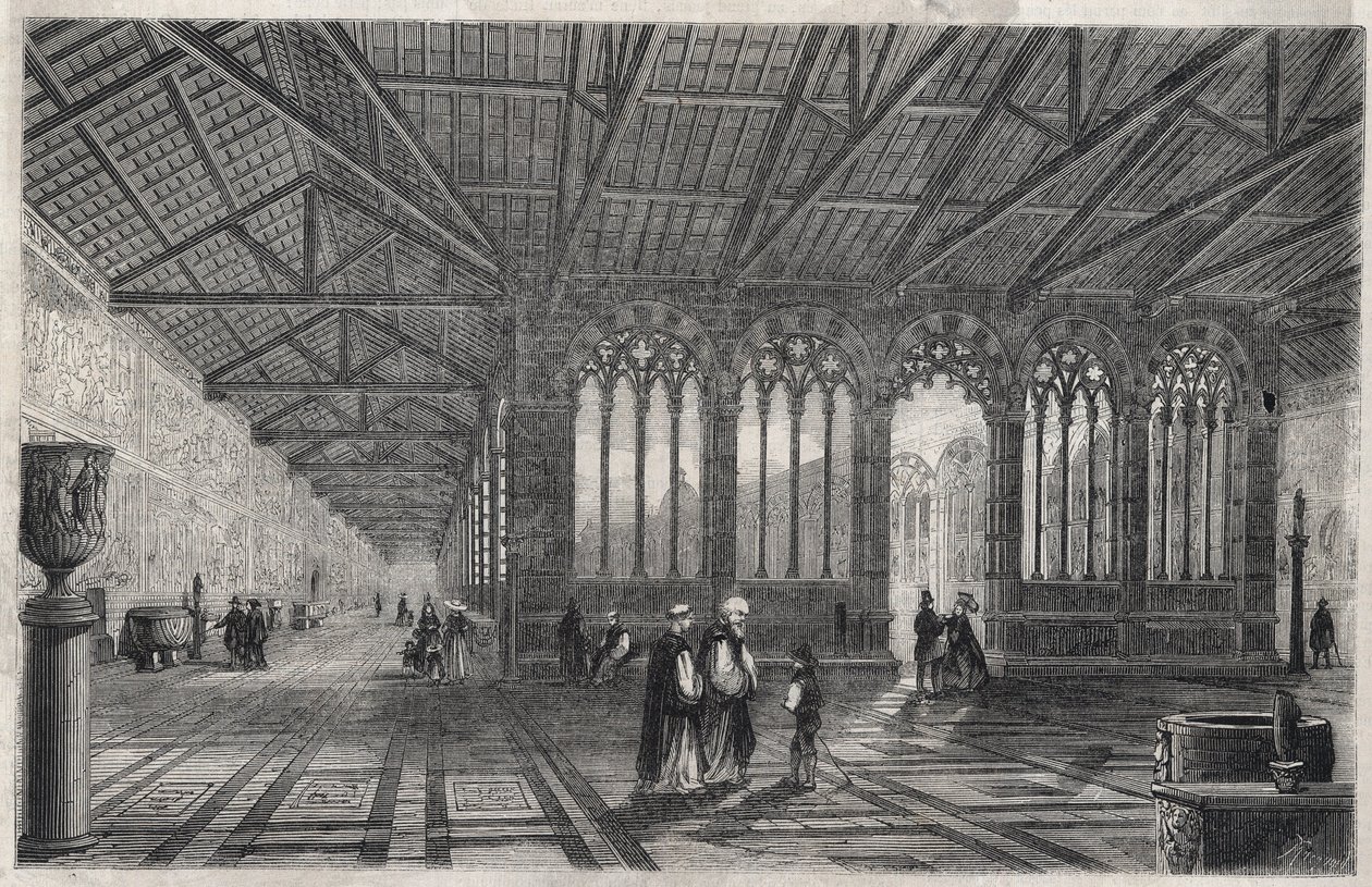 Le cimetière de Camposanto piazza dei Miracoli (Place des Miracles) à Pise, Italie. Gravure dans « L