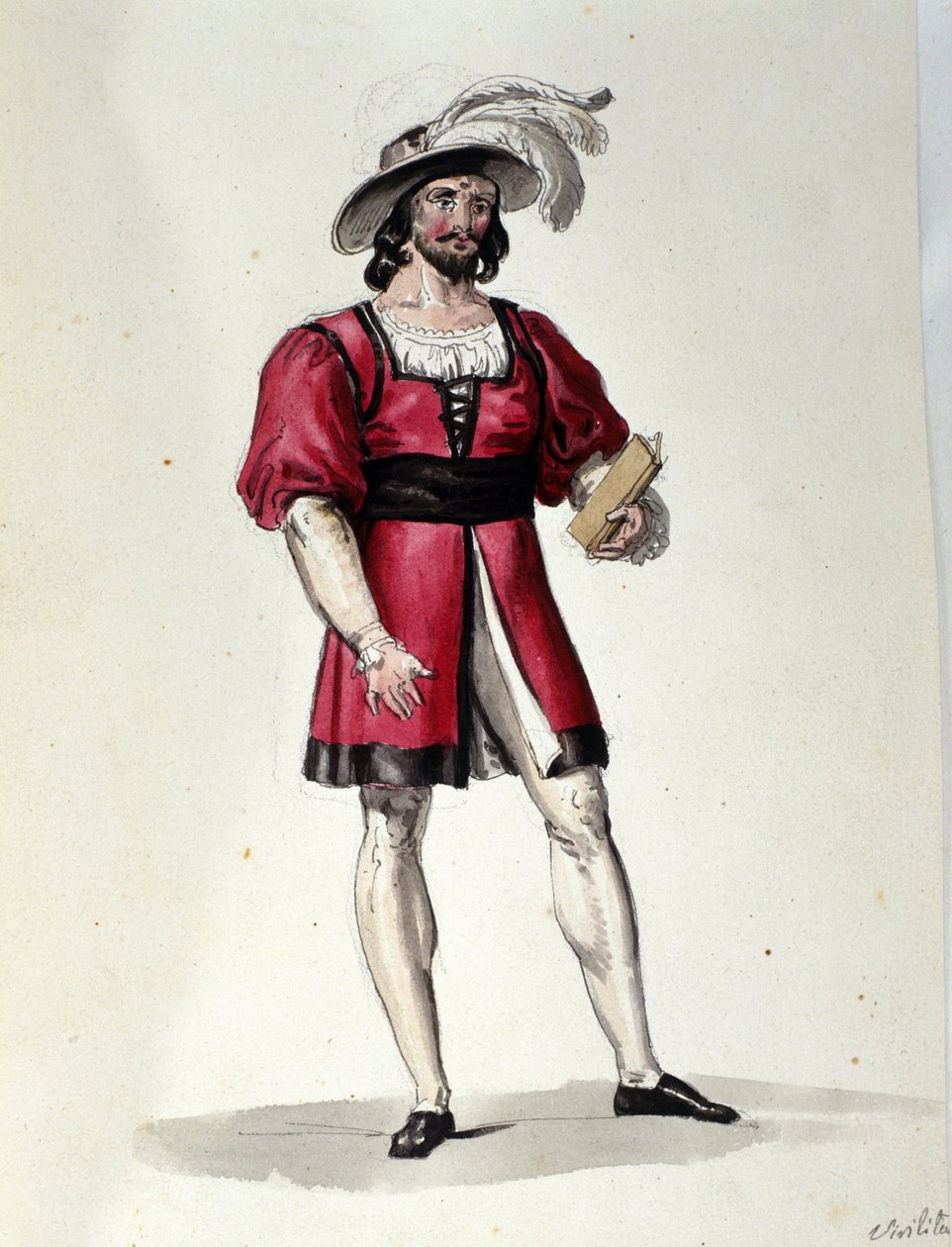 Le personnage interprétant la Virilité dans le ballet « Il noce di Benevento » par le compositeur autrichien Franz Xaver Süssmayr (1766-1803). Illustration du XIXe siècle - Unknown artist
