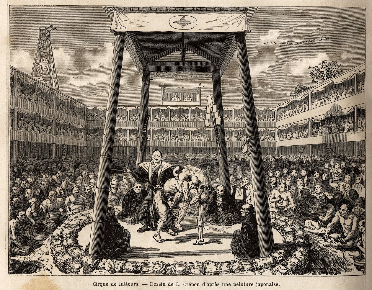 Le cirque des lutteurs, qui attendent leur tour pour combattre, se déroule dans l