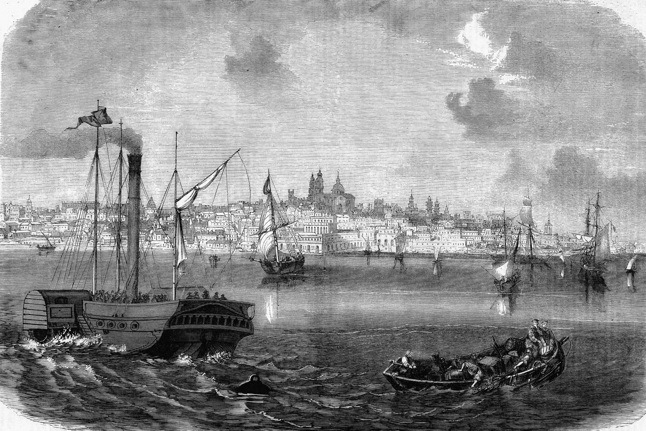 La ville de Montevideo en Uruguay en 1864 - Unknown artist