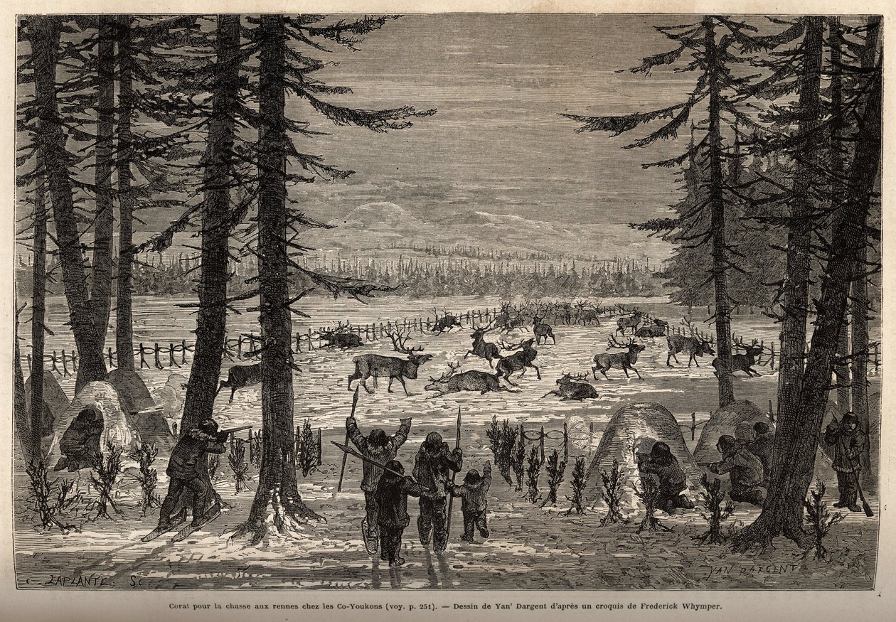 La chasse au renne dans le Co-Yukon - Unknown artist