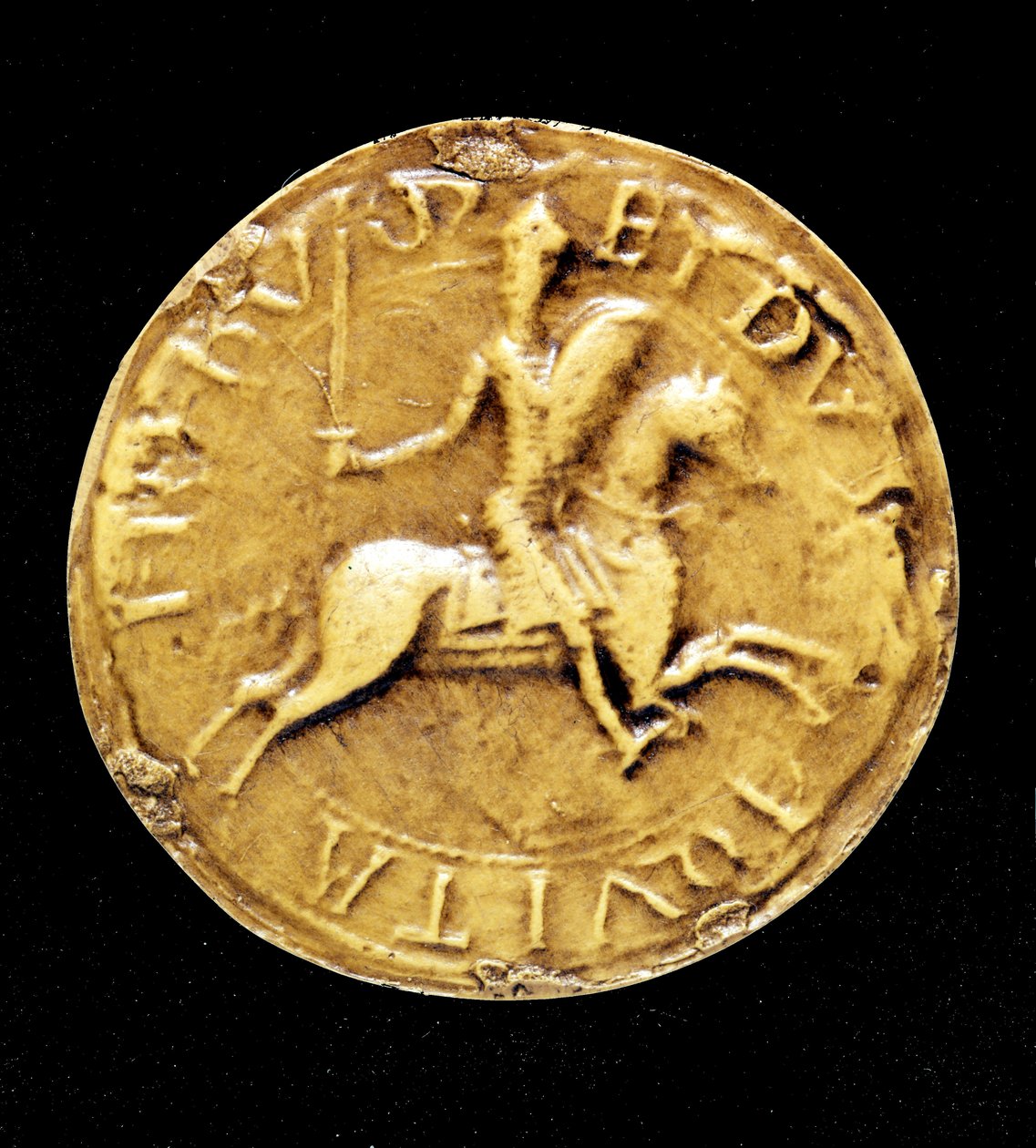 Le contre-sceau de Louis VII de France, le représentant à cheval - Unknown artist