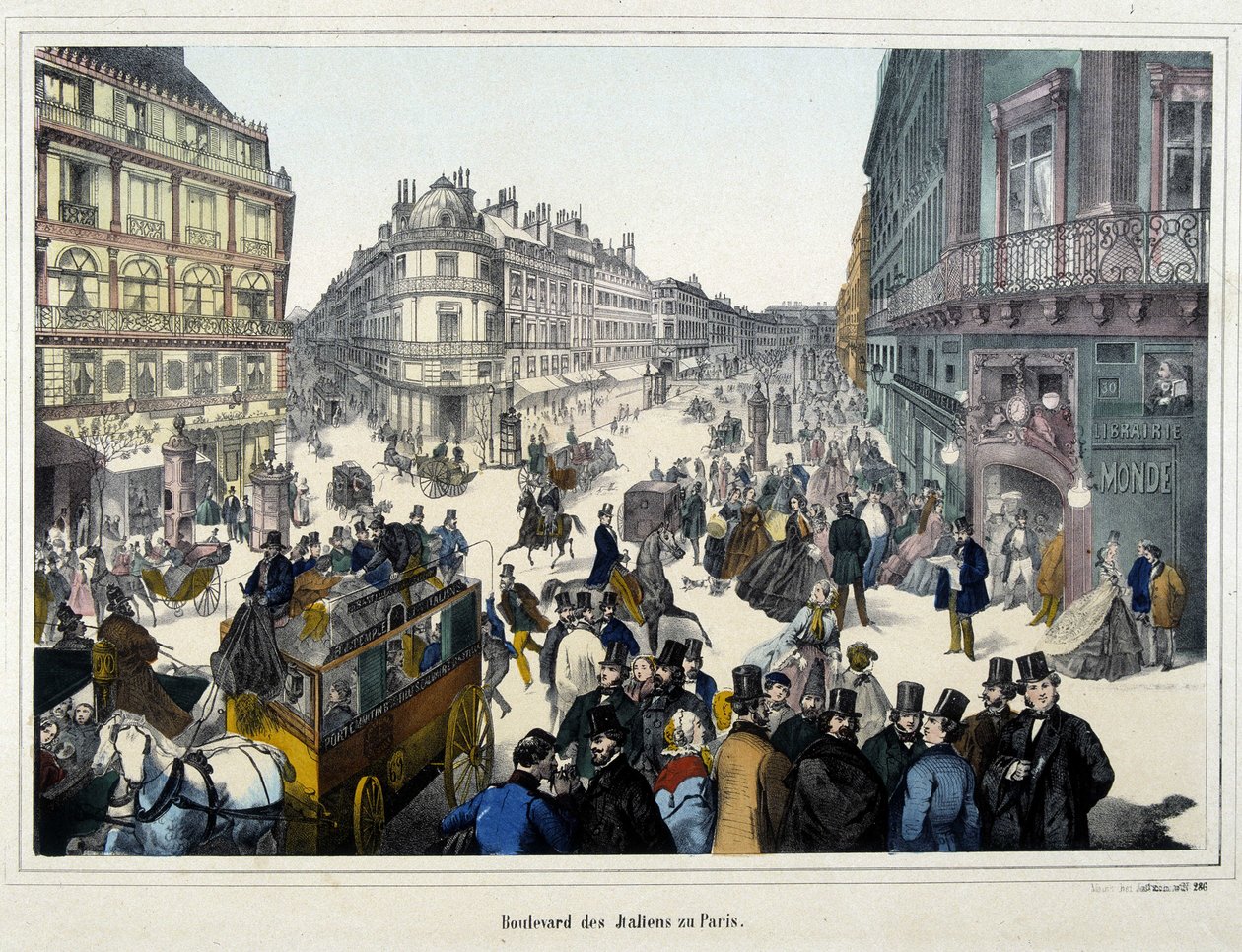 La foule sur le boulevard des Italiens - Unknown artist