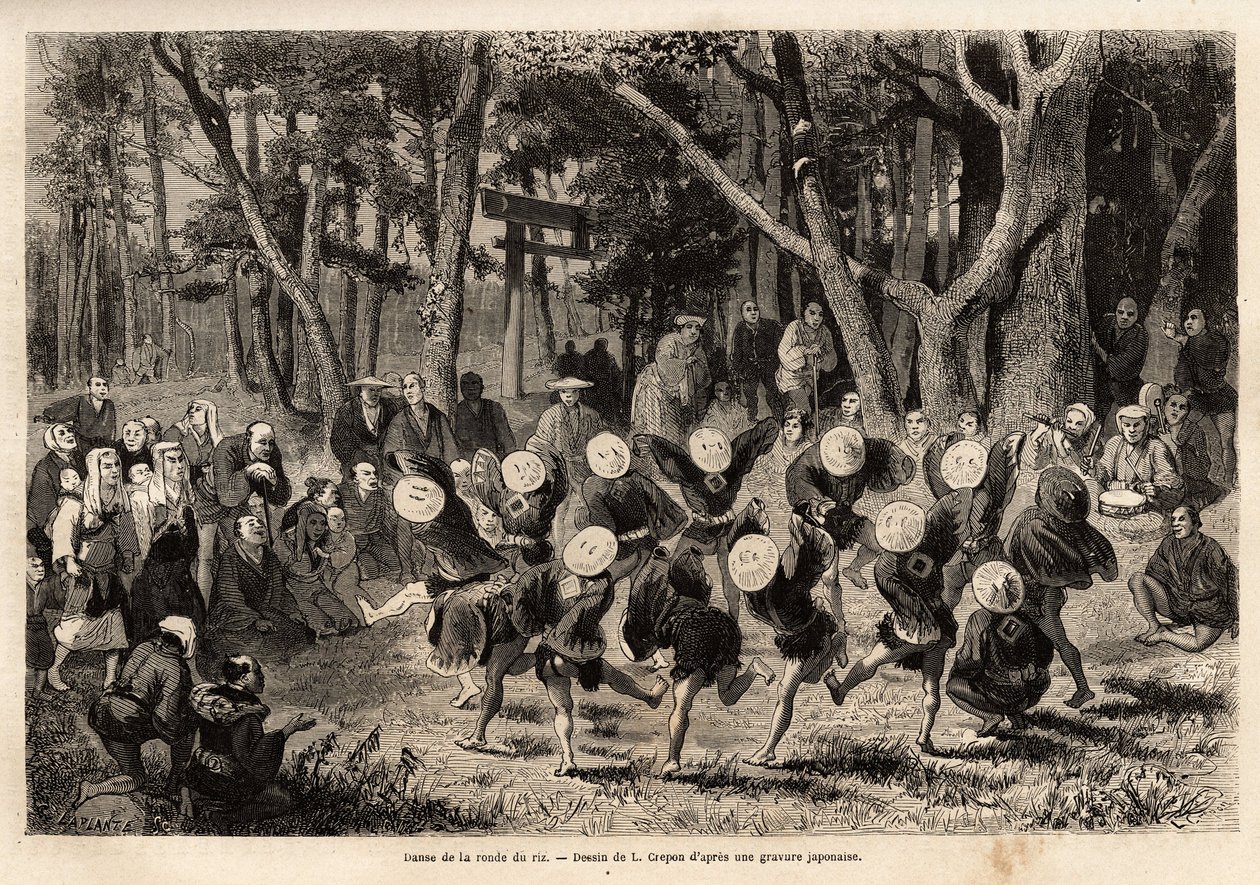 La danse de la ronde du riz, qui a lieu au 10ème mois de l