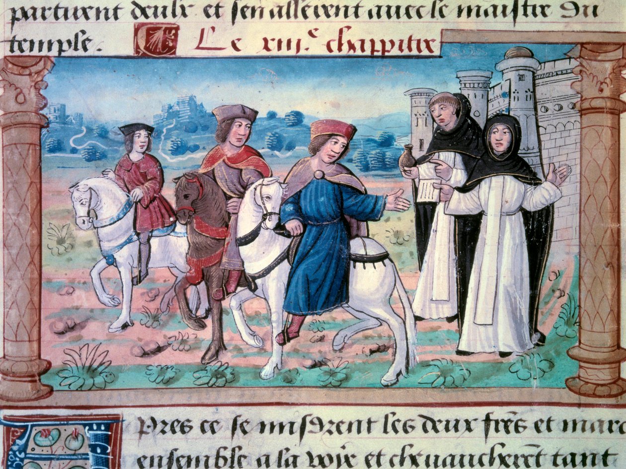 Les départs des frères Nicolo et Matteo Polo, père et oncle du jeune Marco Polo vers 1271 - Unknown artist