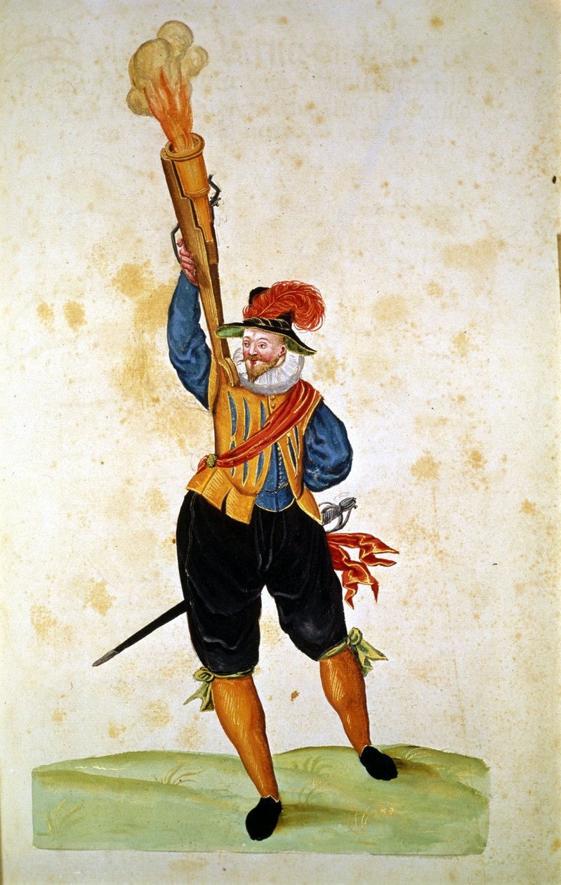 Les premières armes à feu : du « Manuel de Pyrotechnie, Armes et Fortifications » - Unknown artist