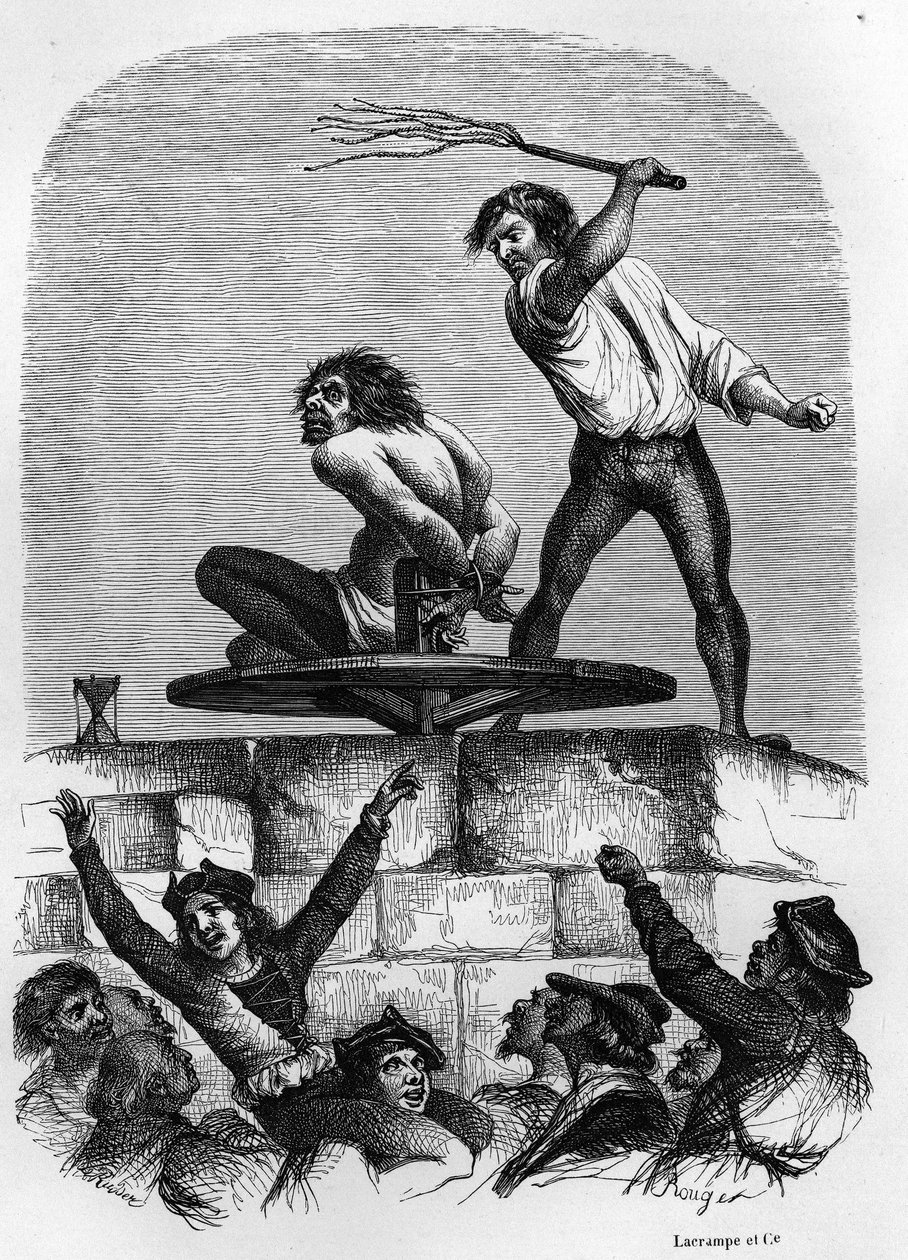 Le bossu Quasimodo au Pilori. Illustration du roman de Victor Hugo "Notre Dame de Paris" de 1844 - Unknown artist