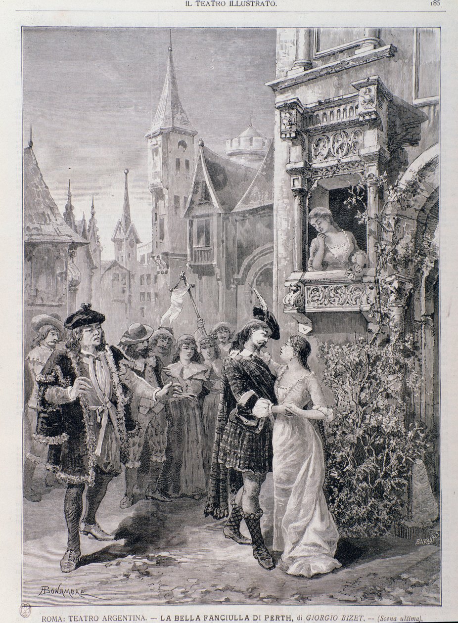 La dernière scène de La Jolie Fille de Perth, opéra de Georges Bizet, au Teatro Argentina à Rome - Unknown artist