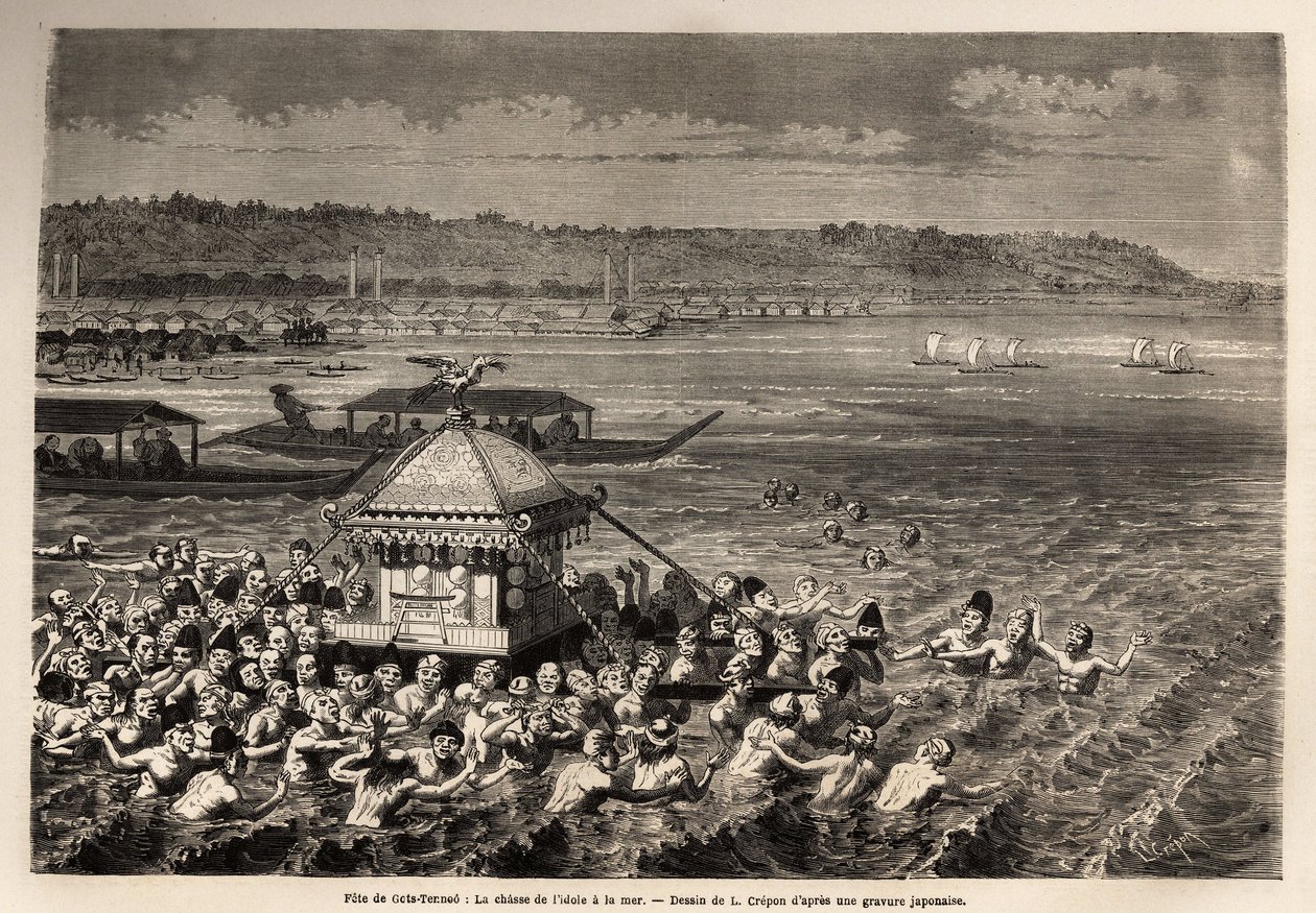 Le matsouri (fête, procession) de tennoo gots, a lieu chaque année le 6e jour du 6e mois, pour les pêcheurs des plages de Yedo (ou Edo, Tokyo actuel), c