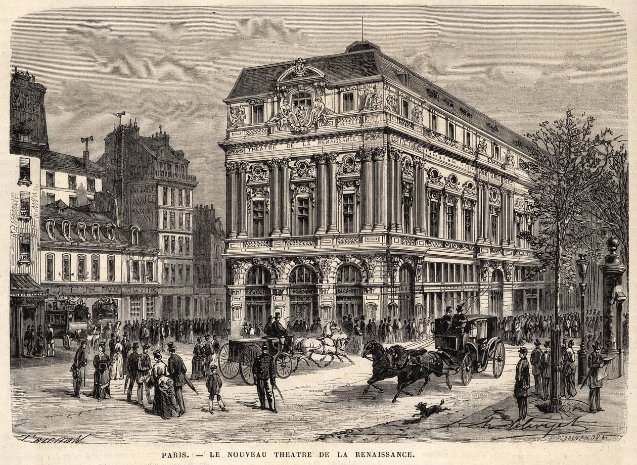 Le nouveau Théâtre de la Renaissance à Paris en 1873. - Unknown artist