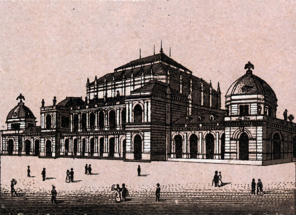 La nouvelle bourse à Francfort, Allemagne dans « Le Monde Illustré 168 vues» Non daté (fin du XIXe siècle) - Unknown artist