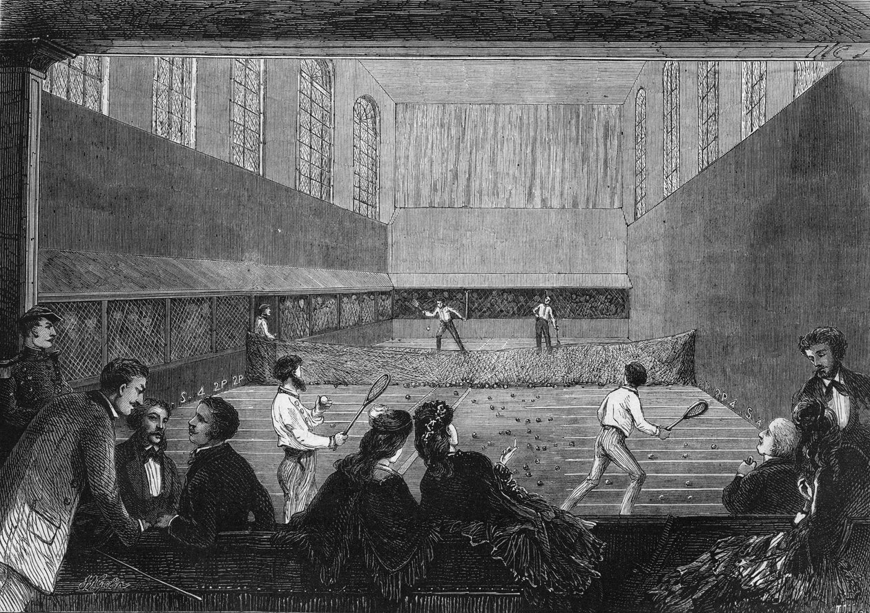 La salle de jeu de paume sur la terrasse des Tuileries à Paris en 1873. - Unknown artist