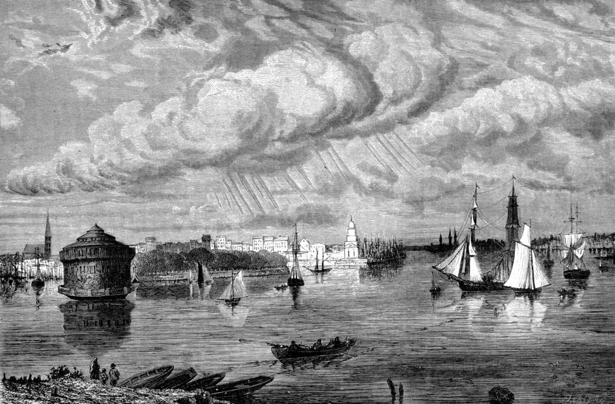 Le port de New York vers 1860 - Unknown artist