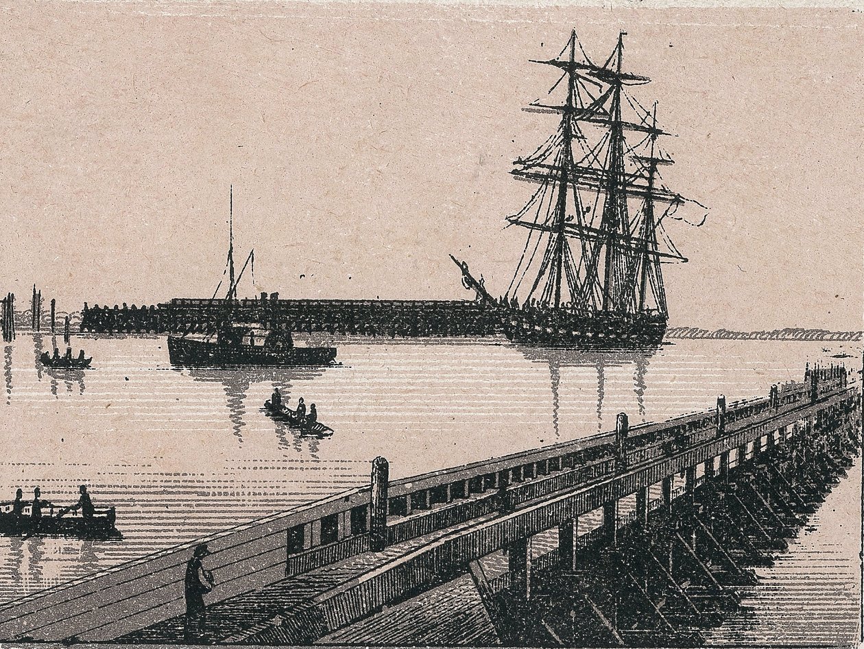 Le port de la ville de Calais dans « Le Monde Illustré 168 vues » sans date (fin XIXe siècle) - Unknown artist