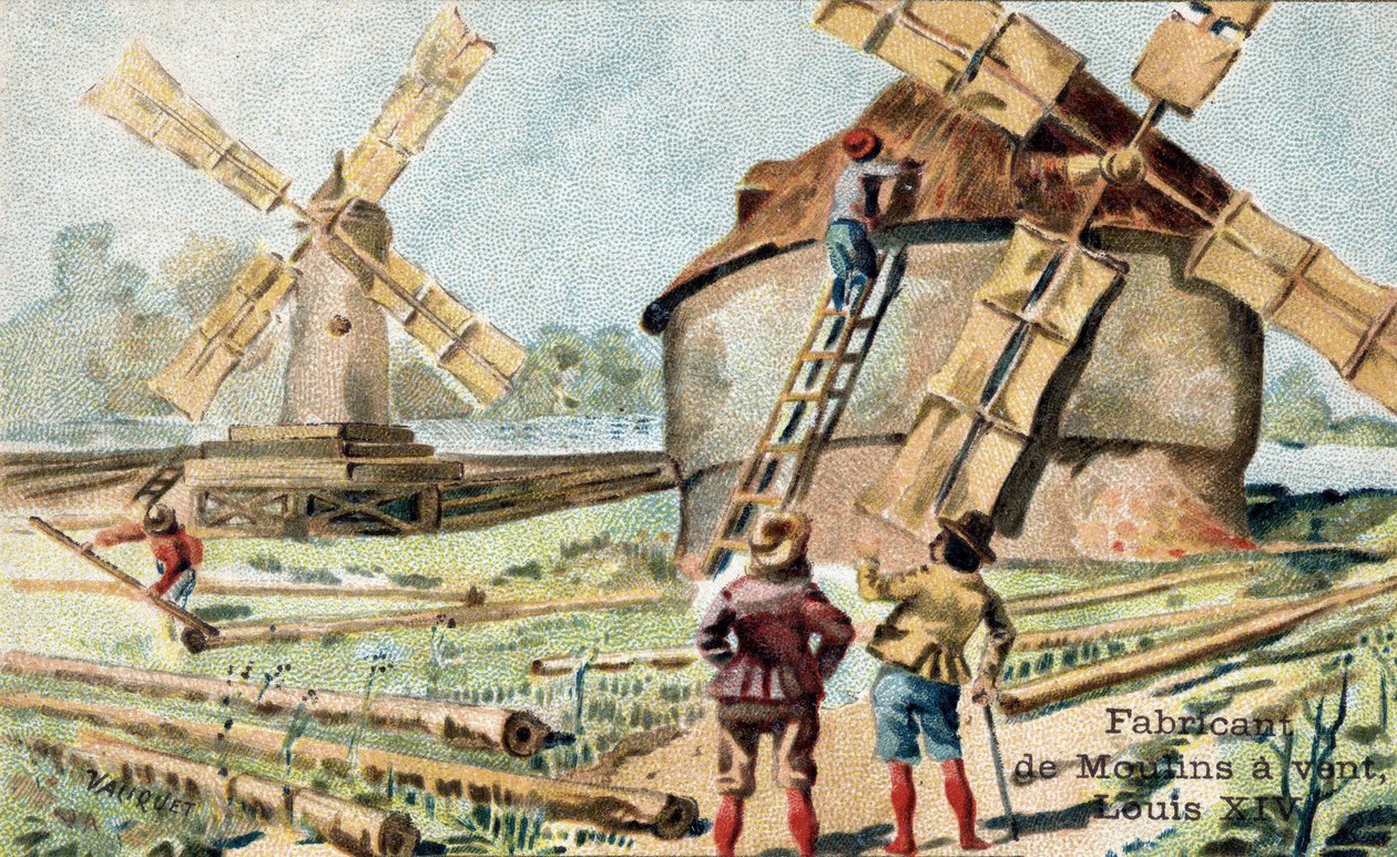 Le métier de fabricant de moulins à vent au début du XVIIIe siècle. - Unknown artist